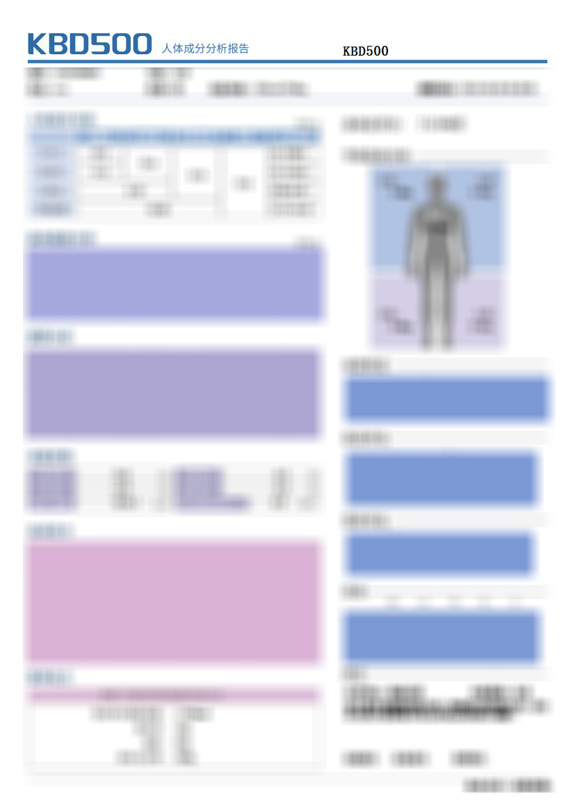 人體成分分析報告單示例